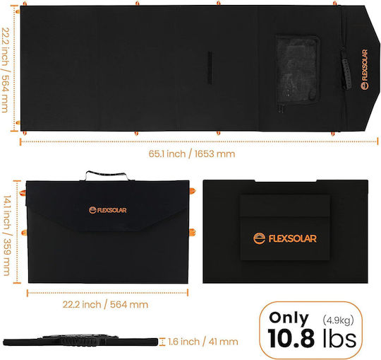 Flexsolar Слънчев Панел Зарядно Устройство 120W (Акумулаторни Батерии) (FlexSolar-120W)