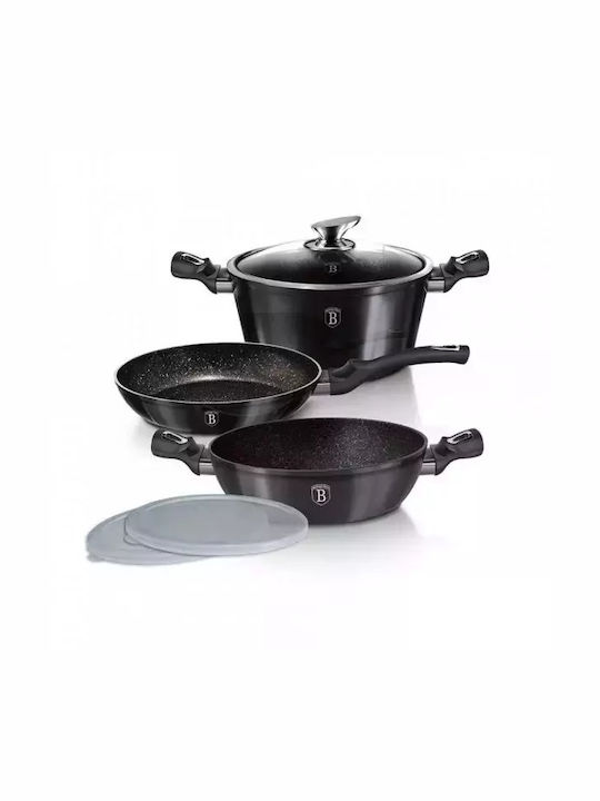 Berlinger Haus Metallic Line Aluminum Cookware Set with Stone Coating 3 Pieces