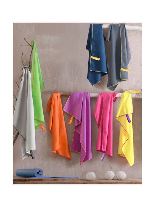 Rythmos Urban Fitnesshandtücher mit Mikrofaser Lila 50x90cm