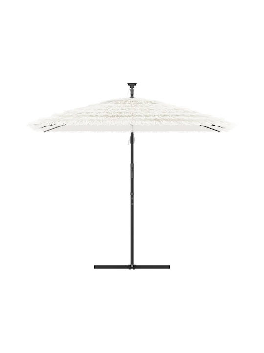 Umbrella Floor Round Metal White with Base D2.3m