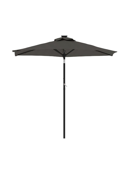 Round Metal Grey Parasol Φ2.12xH2.12m