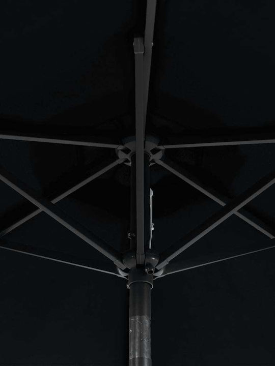 Umbrelă Rotundă Metalică Neagră Φ2.12xÎ2.12m