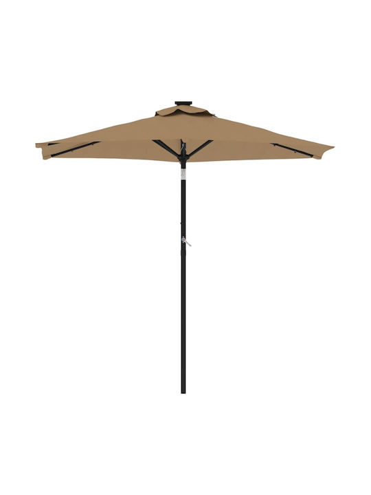 Runder Metall-Garten- und Terrassen-Sonnenschirm Braune F2.12xY2.12m