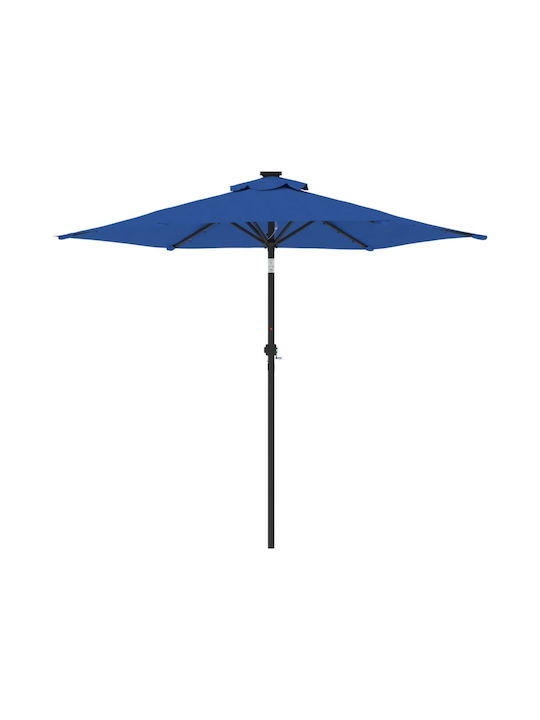 Round Metal Parasol Blue F2.12xY2.12m