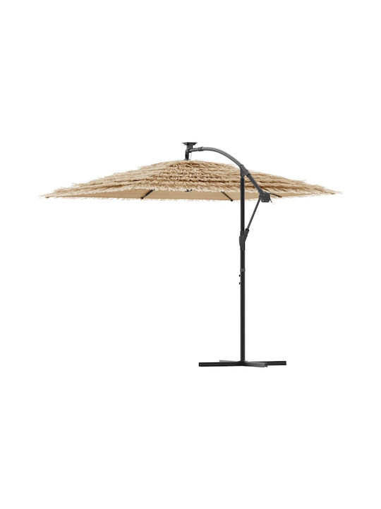 Hanging Circular Metal Brown Parasol F2.38xH2.38m