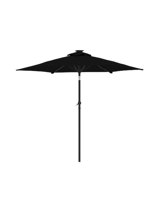 Umbrelă Rotundă Metalică Neagră Φ2.12xÎ2.12m