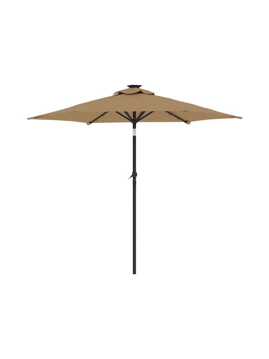 Runder Metall-Garten- und Terrassen-Sonnenschirm Braune F2.12xY2.12m