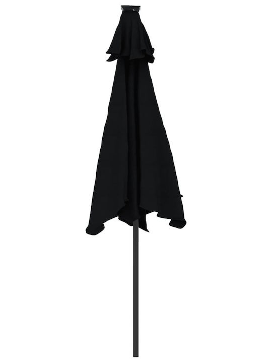Umbrelă Rotundă Metalică Neagră Φ2.12xÎ2.12m