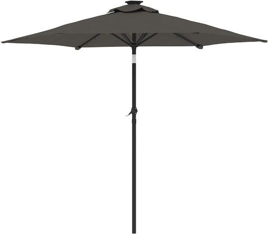 Rundschreiben Metall-Graue Garten- und Terrassen-Sonnenschirm F2.12xY2.12m