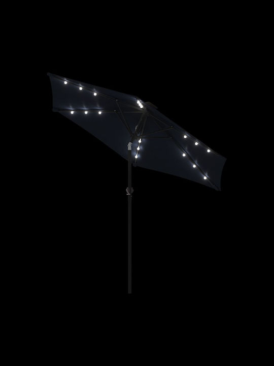 Umbrelă Rotundă Metalică Neagră Φ2.12xÎ2.12m