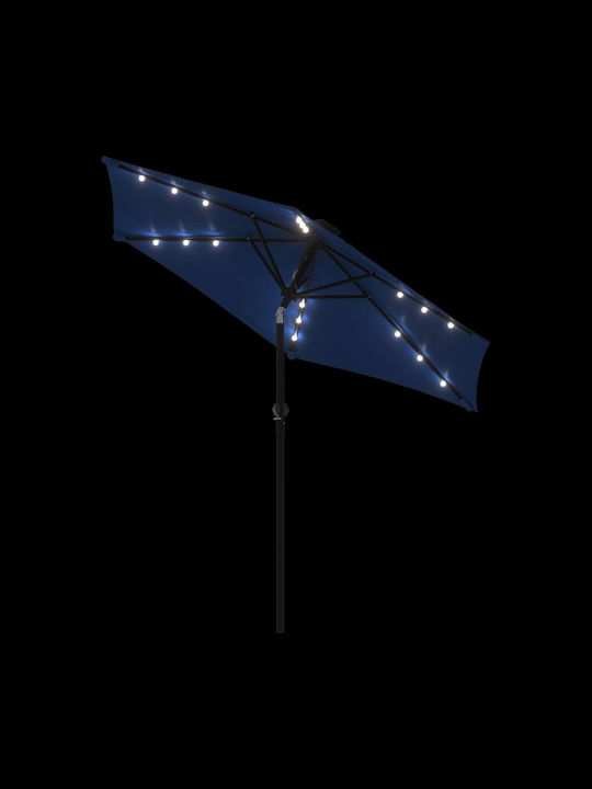 Round Metal Parasol Blue F2.12xY2.12m