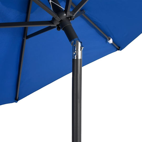 Garten- und Terrassen-Sonnenschirm Rundschreiben Metall Blau F2.12xY2.12m