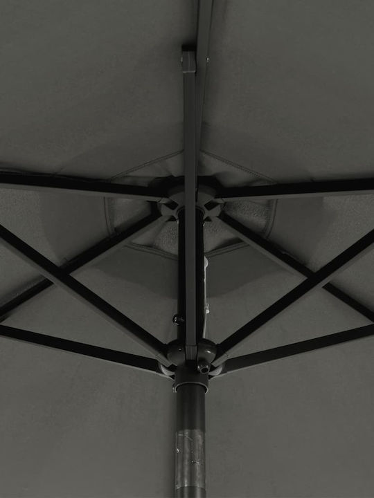 Round Metal Grey Parasol Φ2.12xH2.12m