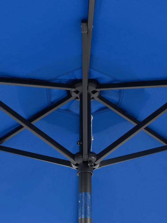 Garten- und Terrassen-Sonnenschirm Rundschreiben Metall Blau F2.12xY2.12m