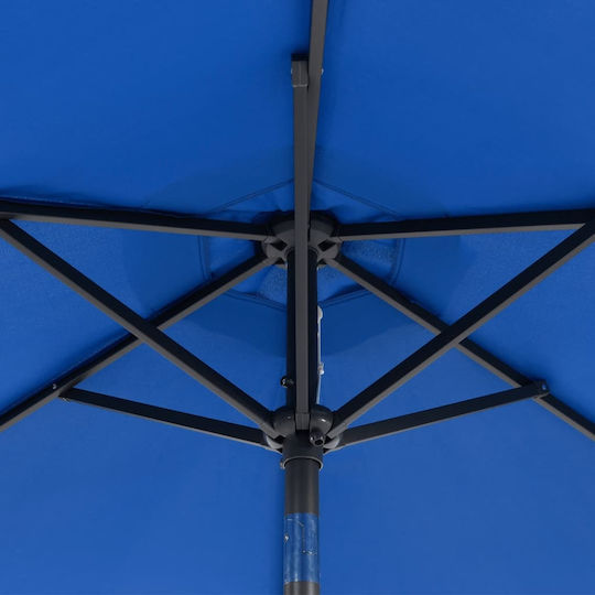 Garten- und Terrassen-Sonnenschirm Rundschreiben Metall Blau F2.12xY2.12m