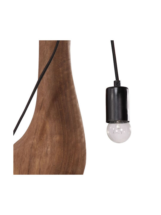 vidaXL Lamp Wall with Socket E27 Brown 12x12x42cm