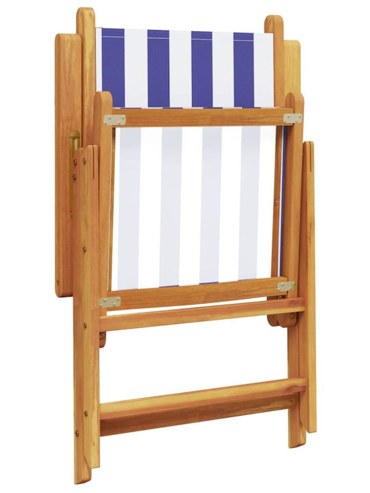 Scaun de exterior Lemn Albastru 2buc 48x40x109cm