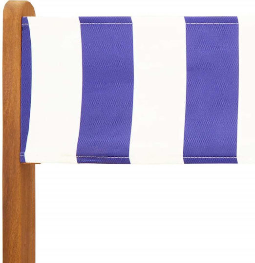 Outdoor-Stuhl Hölzernes Blue 2Stück 38x32.5x86εκ.