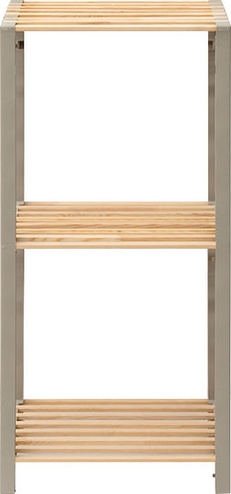 FixWood Επιδαπέδια Ραφιέρα Μπάνιου Ξύλινη 37x29x79cm