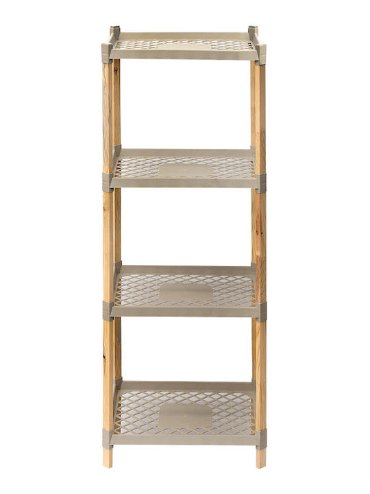 FixWood Boden Badezimmerregal Kunststoff 45x38x112cm Beige