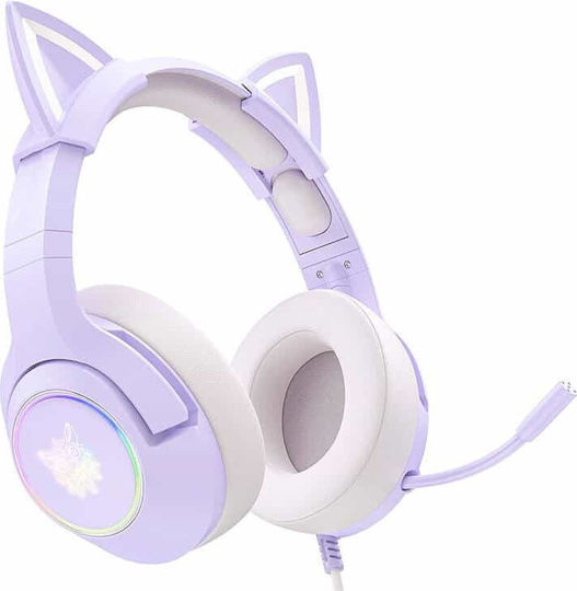 Onikuma K9 Over Ear Gaming Headset cu conexiune 3,5mm / USB Violet
