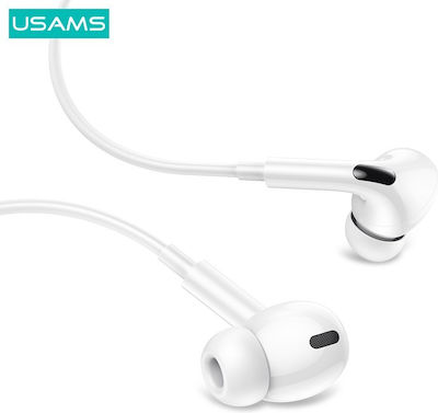 Usams SJ621MHS01 In-Ear Freisprecheinrichtung Kopfhörer mit Stecker Blitzschlag Weiß