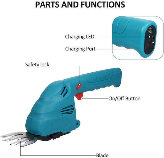 Hedge Trimmer Battery 3.7V with Blade 10cm 013132