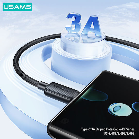 Usams Usams USB Typ-C Kabel USB 2.0 Männlich - USB-A Weiß 2m SJ693USB02
