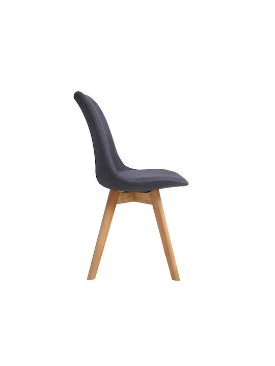 Gaston Dining Room Fabric Chair Anthracite 56.5x43x83.5cm