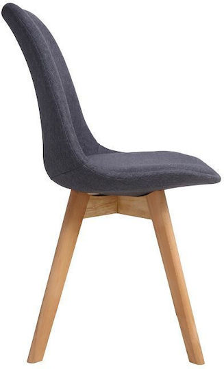 Gaston Dining Room Fabric Chair Anthracite 56.5x43x83.5cm