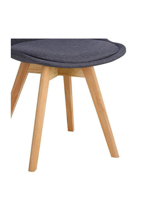 Gaston Dining Room Fabric Chair Anthracite 56.5x43x83.5cm