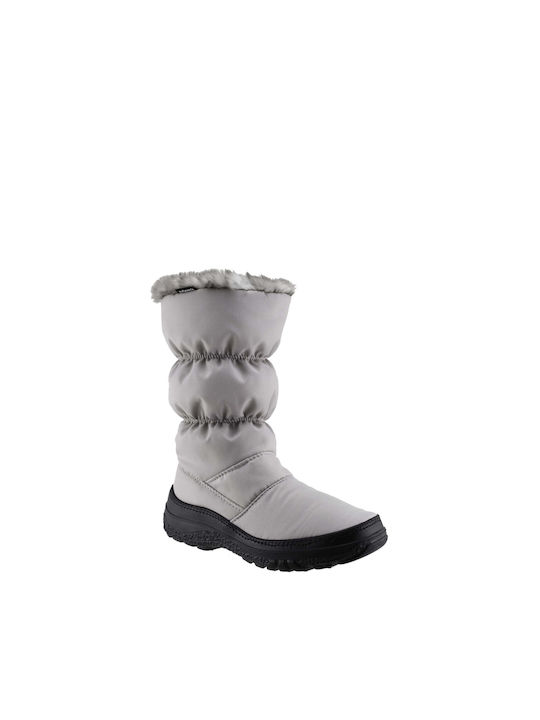 Adam's Shoes Damenstiefel mit Pelz Gray