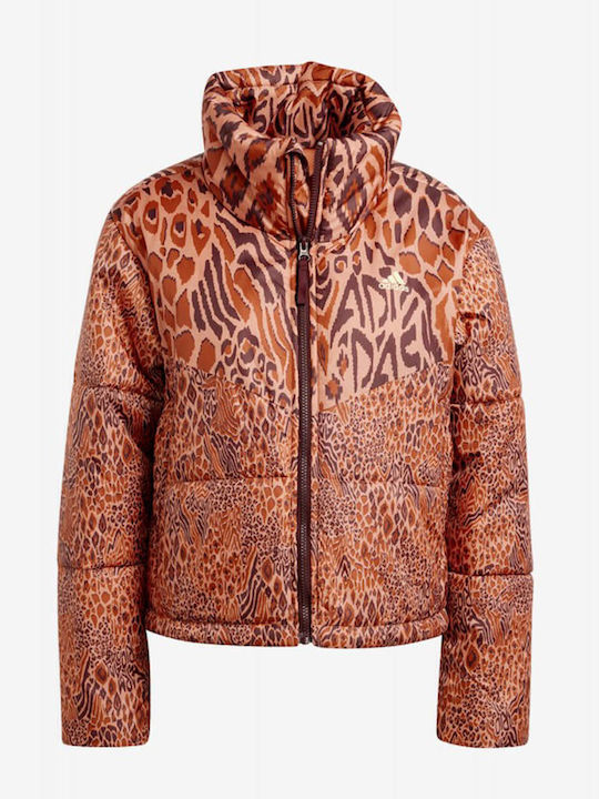 X FARM Rio Women's Short Puffer Jacket for Winter Orange