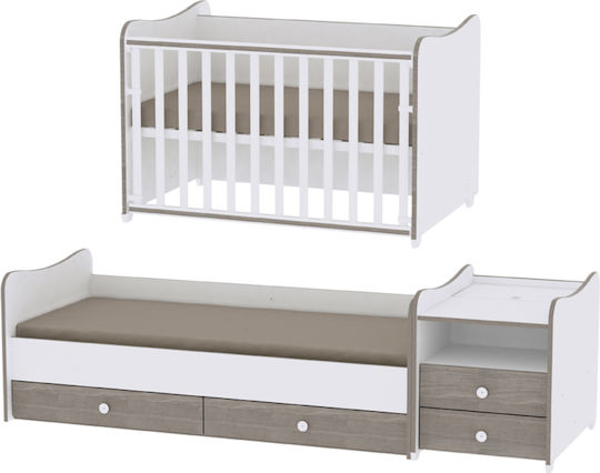 Lorelli Polymorphic Crib Combo Artwood With Drawer