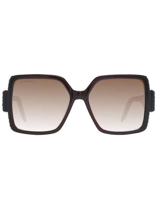 Swarovski Women's Sunglasses with Black Plastic Frame and Brown Lens SK0237-P 36F