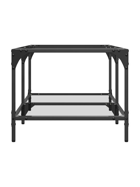 Rectangular Central Glass Coffee Table Transparent M98.5xW50xH40cm