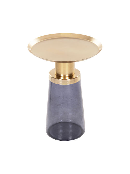 Round Side Table Ballin Glass Blue 37x37x35cm