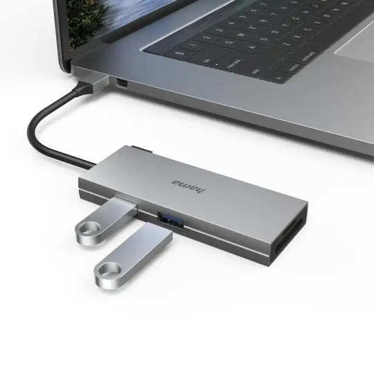 HAMA USB-C Docking Station mit HDMI 4K PD Gray (00200110)