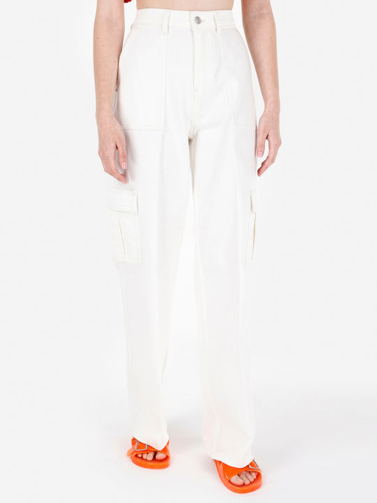 Damen Stoff Hose White