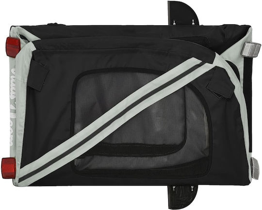 vidaXL Remorcă bicicletă pentru transport câine până la 45kg Gri M134xL72xA68cm.
