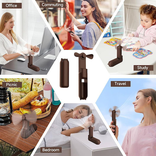 Techsuit Hz001 USB-Handheld Fan Klappbar Rosa