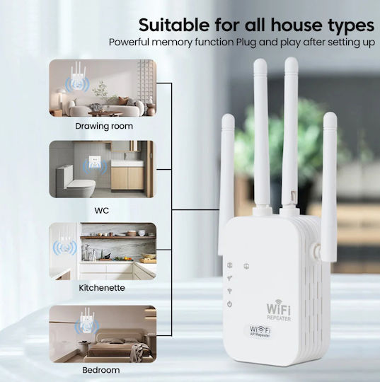 ZD1Z013QWSA Wi-Fi Verstärker Einzelband (2,4 GHz) 300 Mbps