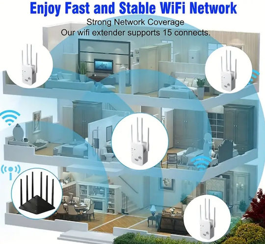 ZD1Z013QWSA Wi-Fi Verstärker Einzelband (2,4 GHz) 300 Mbps