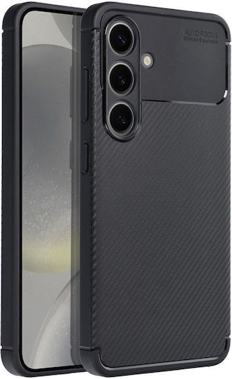 Premium Umschlag Rückseite Silikon Schwarz (Galaxy S24)