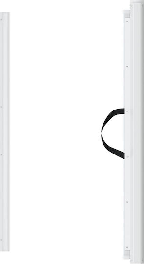 vidaXL Metallischer Hundeteiler 125x117,5cm Weiß