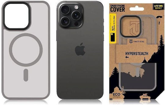 Tactical Magforce Задна корица Силикон / Пластмаса Сив (iPhone 15 Pro Max)