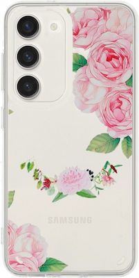 Flower Back Cover Silicone / Plastic Transparent (Galaxy A54)