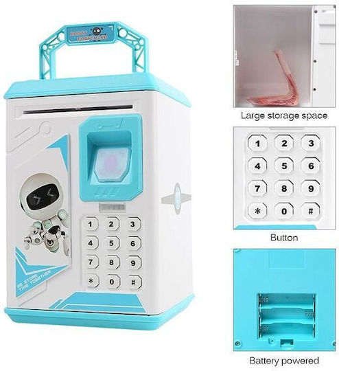 Copil Cutiuta de bani Plastic Light Blue 19x13x13cm