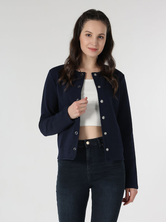 Γυναικεία Πλεκτή Ζακέτα Navy Blue