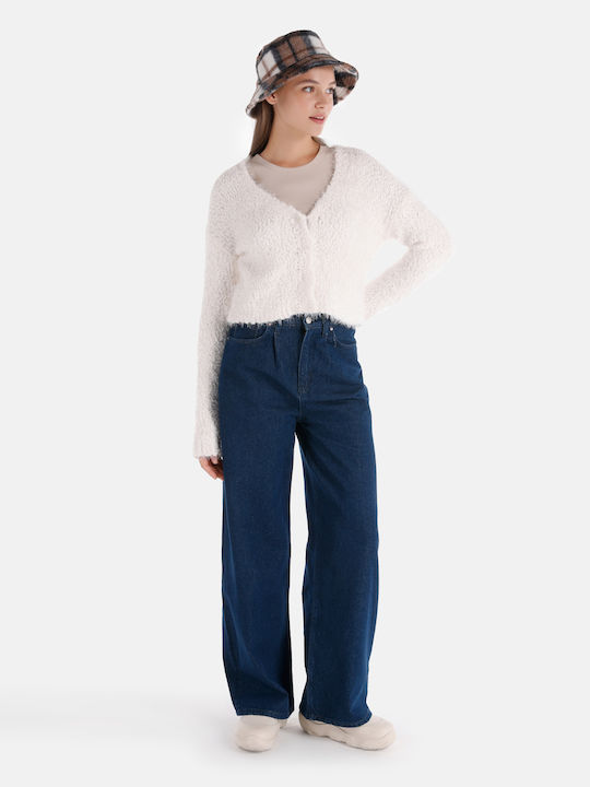 Jachetă de damă tricotată White
